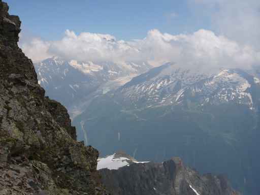 Vue sur le glacier d'Argentire 