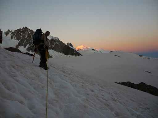 lever du soleil sur le MontBlanc 